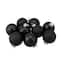 9ct. 2.5" Shiny & Matte Black Glass Ball Ornaments